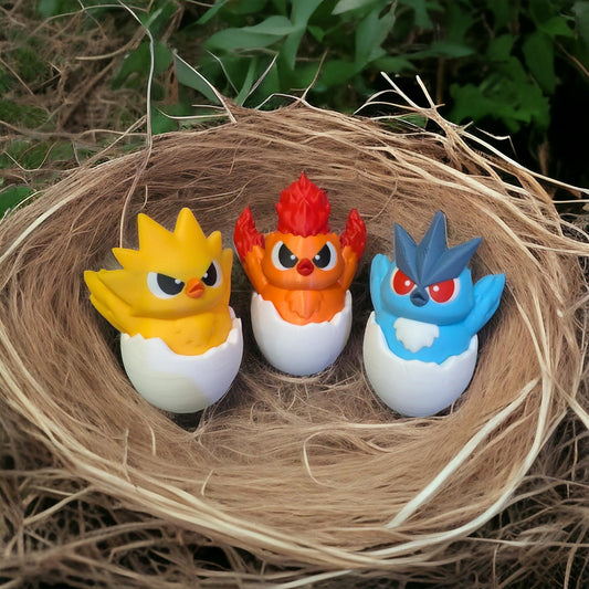 Pokémon Legendary Bird Figures Zapdos, Moltres, Articuno